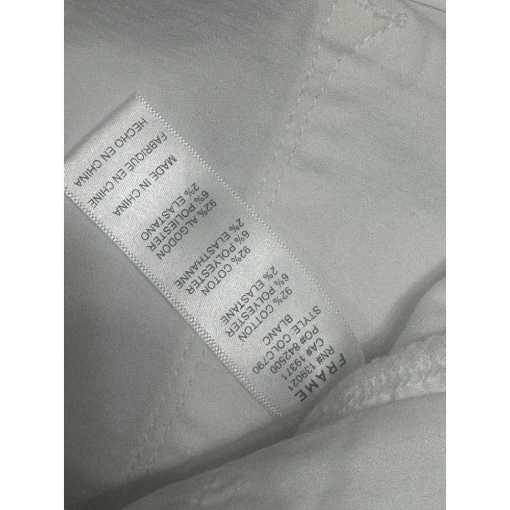 FRAME Le Skinny de Jeanne Crop‎ White Mid Rise Skinny Jeans - Picture 8 of 9